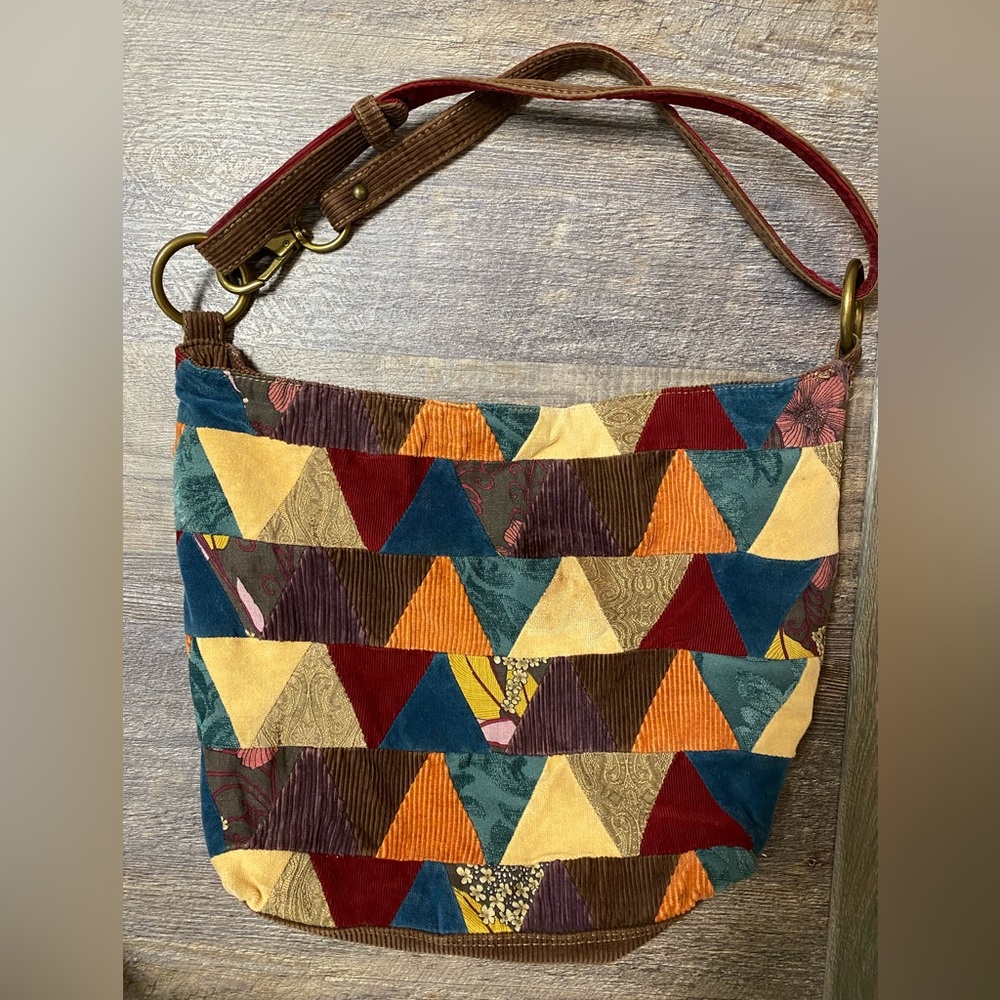 Lucky brand corduroy purse 12 inches in length of bag